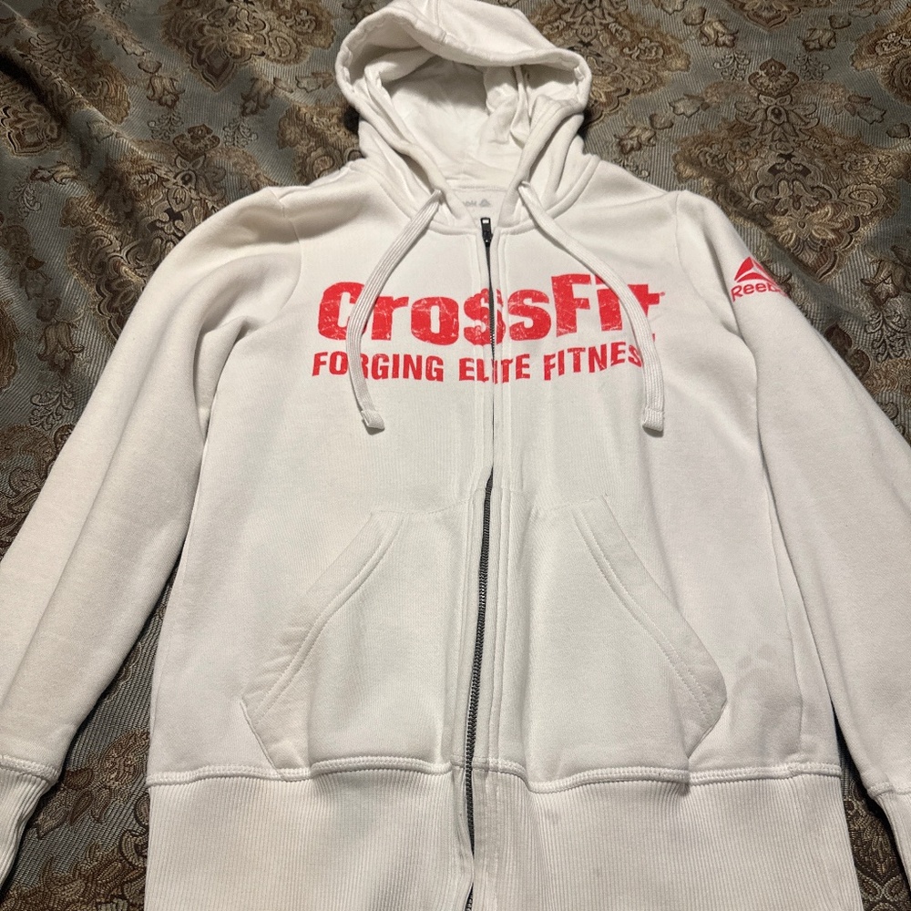 Reebok CrossFit Forging Elite White Sweater Size Small